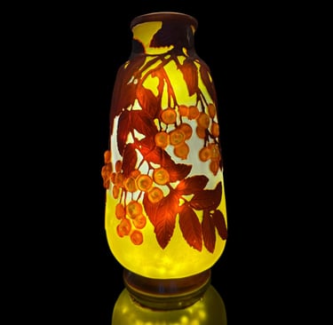 Vase verre soufflé Gallé