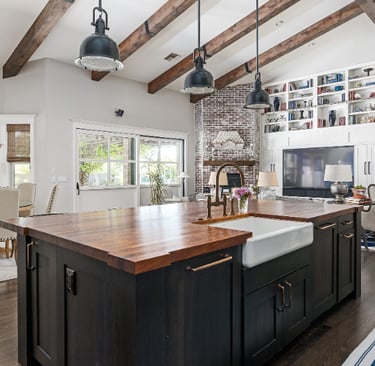 rustic kitchen island