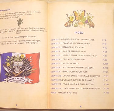 Racines du possible - a book opened to show a page of a book