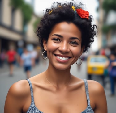 woman wearing black crew-neck shirt