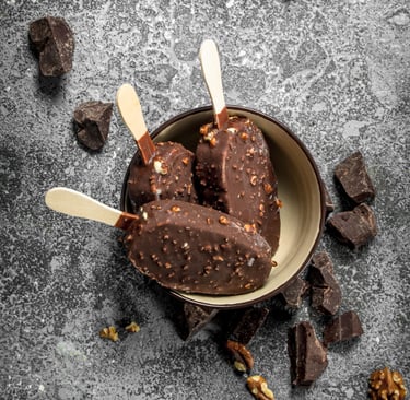 Paleta de Capuchino cubierta de chocolate
