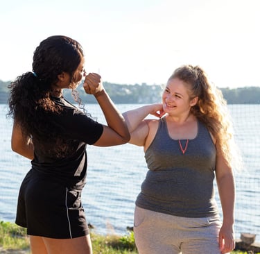 supportive image of women or wellness