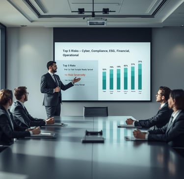 a man in a suit and tie is giving a presentation