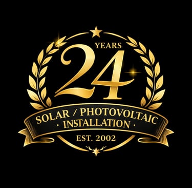 24 years of experience in solar and photovoltaic installation – established solar company since 2002