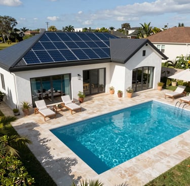 Pool building, solar installation from Aurea Luxe General Construction in La Marina Costa Blanca