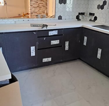 Kuche fertig montiert in La Marina Haus von Markus