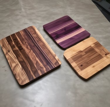 A beautifully crafted live edge table showcasing natural wood grain.
