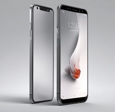 A collection of stylish smart home devices on a shelf.