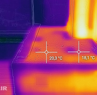 Pat încălzit de la sobă – exemplu de masurare temperatură 