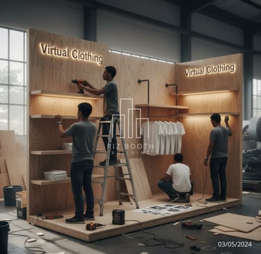 workshop custom booth pakaian