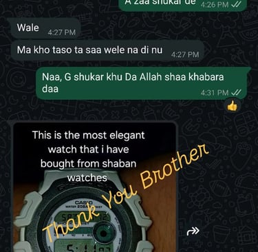 Customer reviews on shaban watches shop
