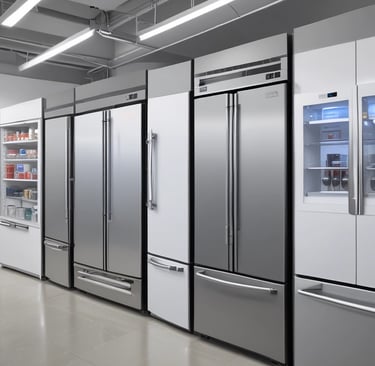 a refrigerator with a refrigerator and refrigerator freezer
