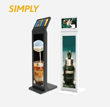 SIMPLY 13.3"+3.7" Dual-Screen Kiosk