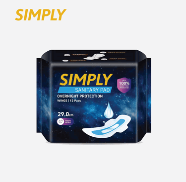 SIMPLY Sanitary Pad Overnight Protection 29.0cm