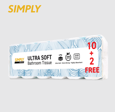 SIMPLY  Premium Ultra Soft Bathroom Tissue (6 Ply)