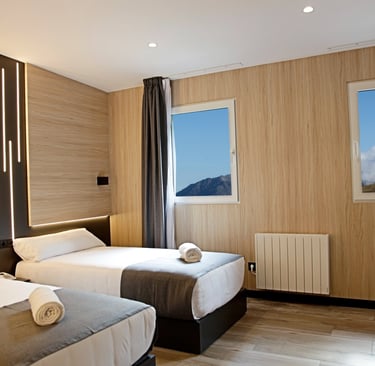 Habitación del Hotel Focus en el Pas de la Casa, Andorra. En los Pirineos