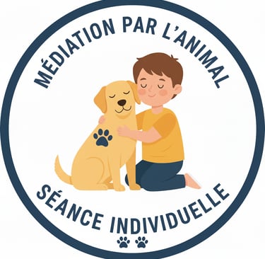 un chien, un humain, une empreinte de chien, séance individuelle