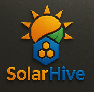 a logo for a solar hive