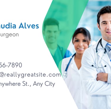 a doctor's business card with a doctor