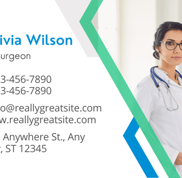 a doctor's business card with a doctor