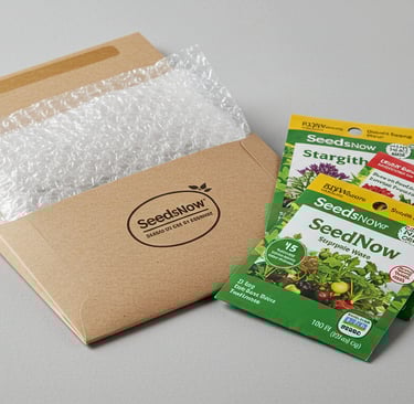 SeedsNow seed packaging shipping heirloom seeds vegetable seeds online supplier