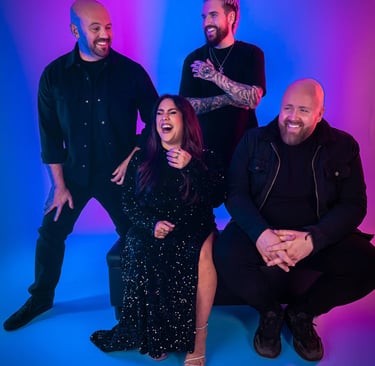 a group of people posing for a photo