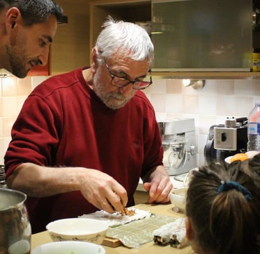 un cours d'initiation de sushi avec le chef Pierre-Maël