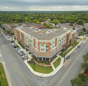 Commercial building with spotless glass, window cleaning in Balcones Heights, TX