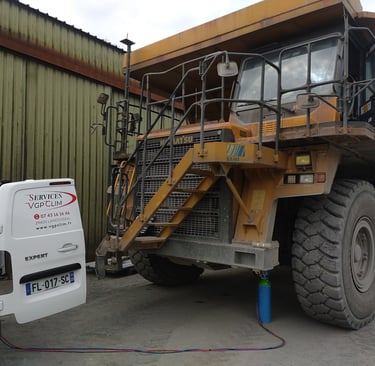 Entretien climatisation dumper carrière