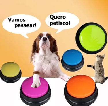 a dog sitting on a table with a cat and a dog