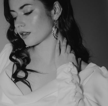 a woman in a white dress with a white dress