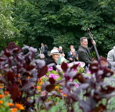 Carrie Jahde performing at the Flower Piano Festival San Francisco