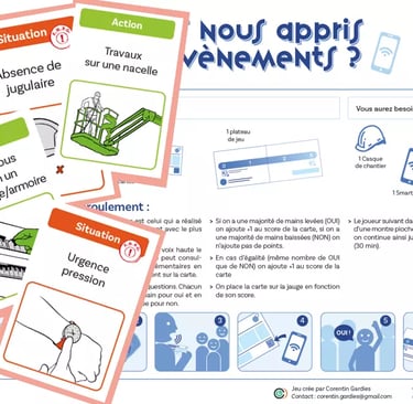 notice et cartes du jeu sur la sécurité