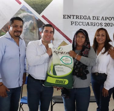 secretaria de agricultura y desarrollo rural de hidalgo entrega apoyos en ajacuba Hidalgo
