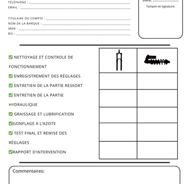 Bon de révision mécanique