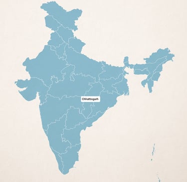 a map of india with the name of the country