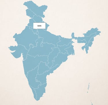 a map of india with a map of the country