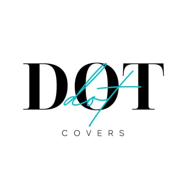 Dot Covers black and teal logo