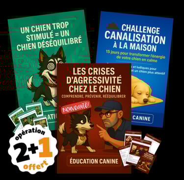 Livre, livret et eBook d’éducation canine – contenu pratique pour chiens et chiots. Centre Éducation Canine Lionel Renier.