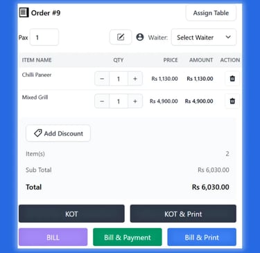 Restaurant pos management system in SriLanka