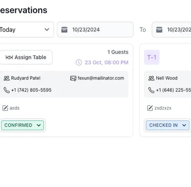 Table reservation for restaurant cloud pos in SriLanka