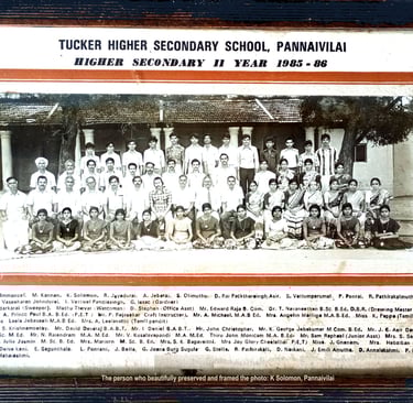 Tucker Hr. Sec. School 12th Group Photo 1985-86
