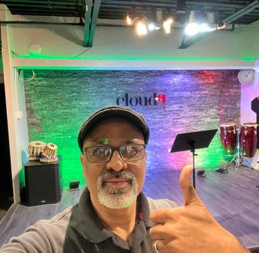 Rajan Bhai after setting up Sound at Cloud 9