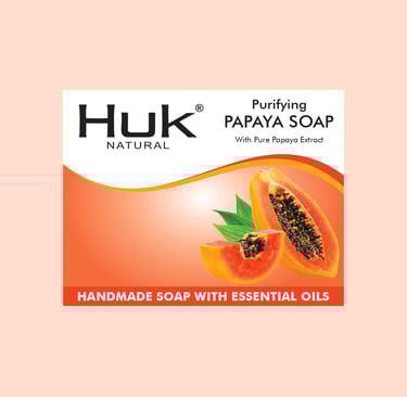 a soap bar with a papaya soap bar
