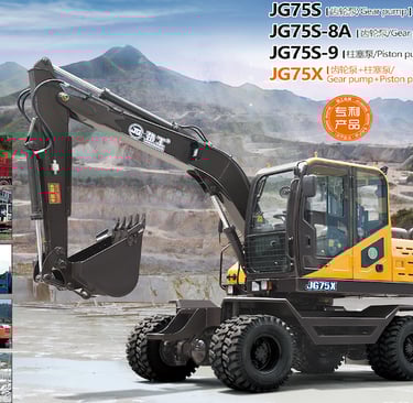 jg75s wheel excavator 7Ton MT Drive