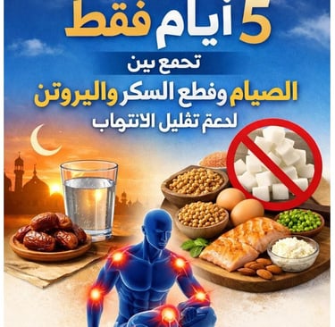 _5 أيام فقط  تجمع بين الصيام  وقطع السكر والبروتين لدعم تقليل الالتهاب (5)
