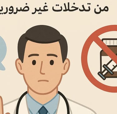 لماذا قد يضر الإفراط في الفحوصات والعلاج أكثر مما ينفع؟ تعرّف كيف يحميك التمهّل الطبي عندما لا توجد