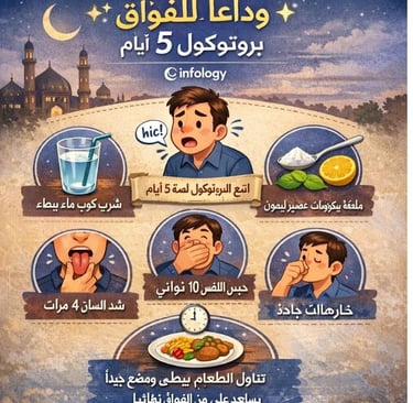  🩺🤧✨ الزغطة : وداعًا للفواق (Singultus)!  بروتوكول 5 أيام مستوحى من الصيام