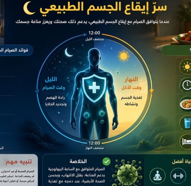 المتوافق مع الساعة البيولوجية (Circadian Fasting)
