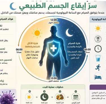 المتوافق مع الساعة البيولوجية (Circadian Fasting)